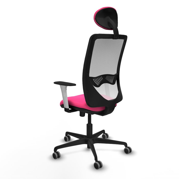 PIQUERAS Y CRESPO Silla de oficina Zulema Rosa y Blanca con mecanismo Sincro PIQUERAS Y CRESPO Silla de oficina Zulema Rosa y Blanca con mecanismo Sincro