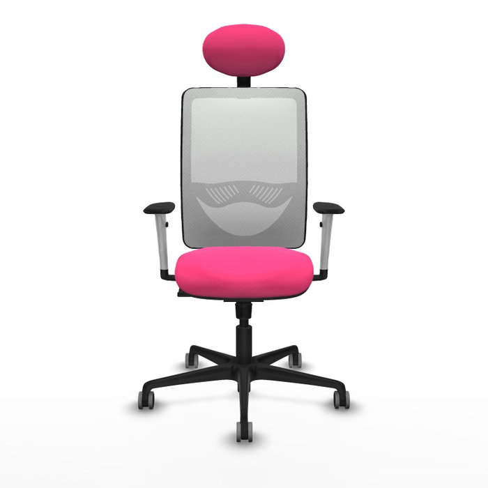 PIQUERAS Y CRESPO Silla de oficina Zulema Rosa y Blanca con mecanismo Sincro PIQUERAS Y CRESPO Silla de oficina Zulema Rosa y Blanca con mecanismo Sincro