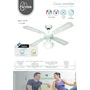 Farelek Bali Ø 107 cm - Ventilador de Techo Reversible, 4 Palas Blancas, Bastones Blancos con Iluminación - 112420