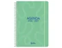 Liderpapel Agenda Escolar 2026-2027 Espiral Classic Bilingüe 2 Días por Página A5 Verde 70g FSC