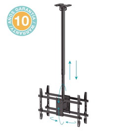 Holmios Soporte de techo giratorio con doble pantalla para TV 43-86 pulgadas