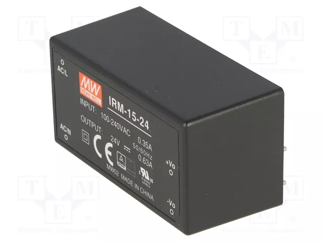MEAN WELL IRM-15-24 Convertidor AC/DC 15,12W 24V DC