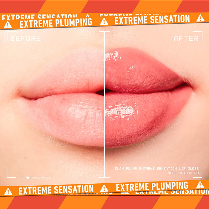 NYX PROFESSIONAL MAKE UP DUCK PLUMP Lip Gloss #nude swings 6.8 ml - Volumen y Color Extremo, Brillo Voluminizador con Jengibre, Vegano