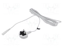 POS Cable de alimentación H03VVH2-F 2x0,75mm2 Blanco 5m
