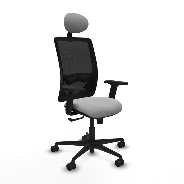PIQUERAS Y CRESPO Silla de oficina Zulema con mecanismo Sincro, Gris claro y Negro PIQUERAS Y CRESPO Silla de oficina Zulema con mecanismo Sincro, Gris claro y Negro