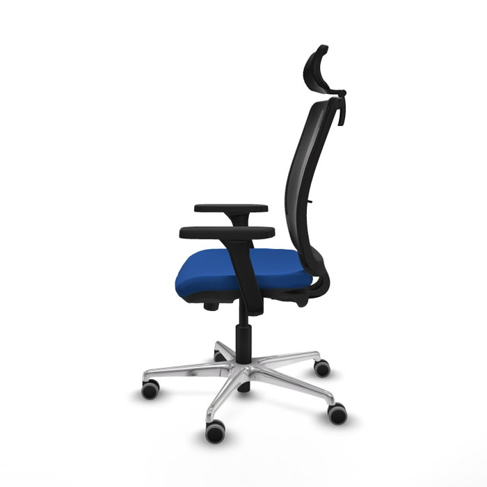 PIQUERAS Y CRESPO Silla de oficina Haches Azul y Negro con Mecanismo Sincro/Traslack