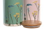 DKD Home Decor Bote Gres y Bambú Floral Surtido