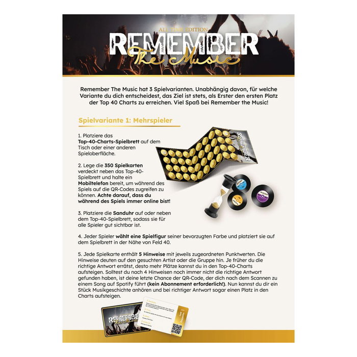 Remember The Music Juego de Mesa *Edición Alemán*