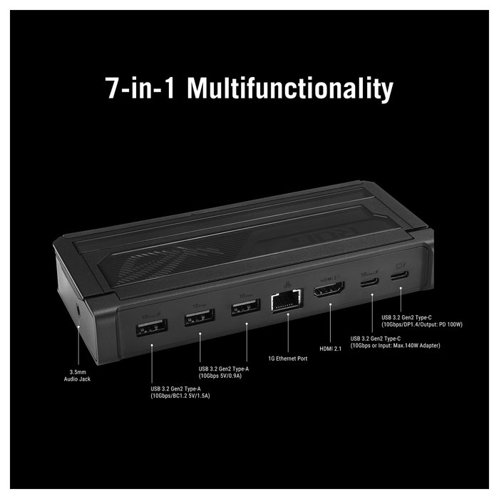 ASUS ROG Bulwark DG300 Dockingstation USB-C Negro