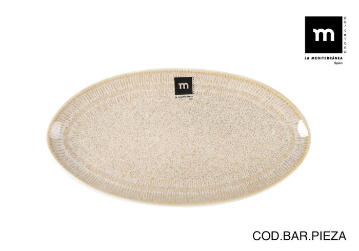 La Mediterranea Bandeja Calobra Crema 26,5x14cm La Mediterranea Bandeja Calobra Crema 26,5x14cm