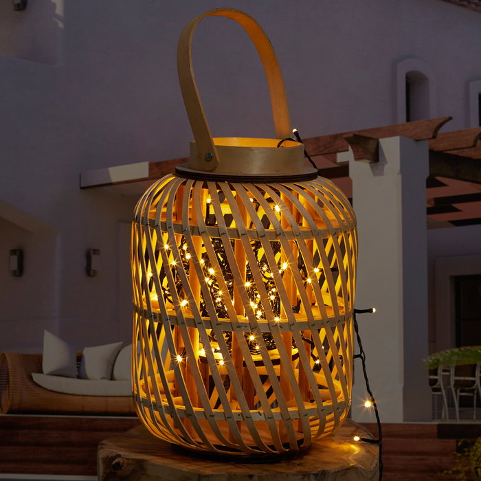 Home Deco Factory Guirnalda Interior/Exterior 200 LEDs Luz Blanca Cálida