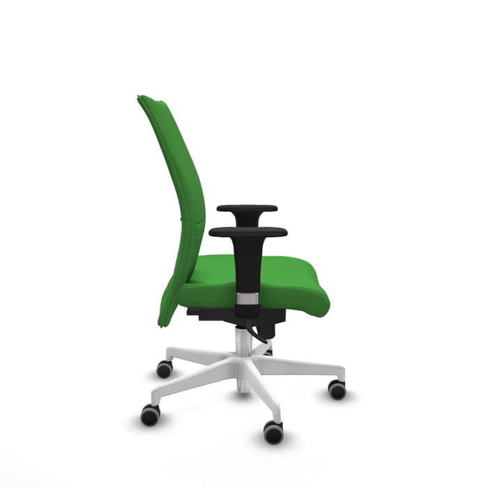 PIQUERAS Y CRESPO Silla Albacete Confidente Verde con Mecanismo Sincro y Base Blanca PIQUERAS Y CRESPO Silla Albacete Confidente Verde con Mecanismo Sincro y Base Blanca