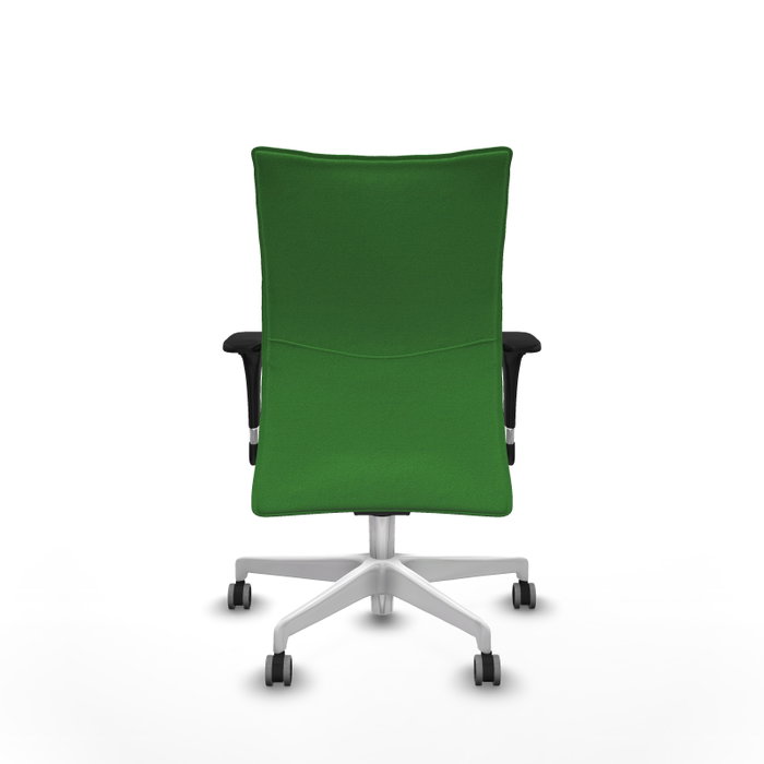 PIQUERAS Y CRESPO Silla Albacete Confidente Verde con Mecanismo Sincro y Base Blanca PIQUERAS Y CRESPO Silla Albacete Confidente Verde con Mecanismo Sincro y Base Blanca