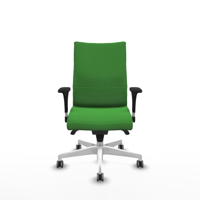PIQUERAS Y CRESPO Silla Albacete Confidente Verde con Mecanismo Sincro y Base Blanca PIQUERAS Y CRESPO Silla Albacete Confidente Verde con Mecanismo Sincro y Base Blanca