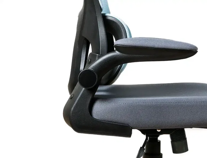 Q-connect Silla de Dirección Sorrento Malla Base Metálica Ruedas Premium, Color Azul Gris, Altura Máx. 1320 mm, Ancho 650 mm, Profundidad 600 mm