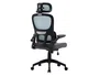 Q-connect Silla de Dirección Sorrento Malla Base Metálica Ruedas Premium, Color Azul Gris, Altura Máx. 1320 mm, Ancho 650 mm, Profundidad 600 mm
