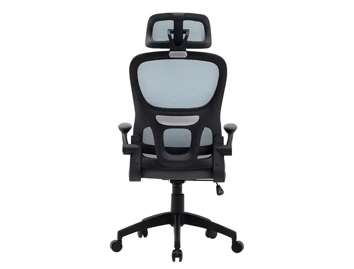 Q-connect Silla de Dirección Sorrento Malla Base Metálica Ruedas Premium, Color Azul Gris, Altura Máx. 1320 mm, Ancho 650 mm, Profundidad 600 mm