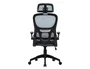 Q-connect Silla de Dirección Sorrento Malla Base Metálica Ruedas Premium, Color Azul Gris, Altura Máx. 1320 mm, Ancho 650 mm, Profundidad 600 mm