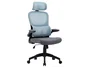 Q-connect Silla de Dirección Sorrento Malla Base Metálica Ruedas Premium, Color Azul Gris, Altura Máx. 1320 mm, Ancho 650 mm, Profundidad 600 mm