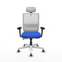 PIQUERAS Y CRESPO Silla de oficina Haches Azul y Blanco