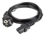 LANBERG Cable de alimentación Negro 1,8 m C13 acoplador CEE7/7