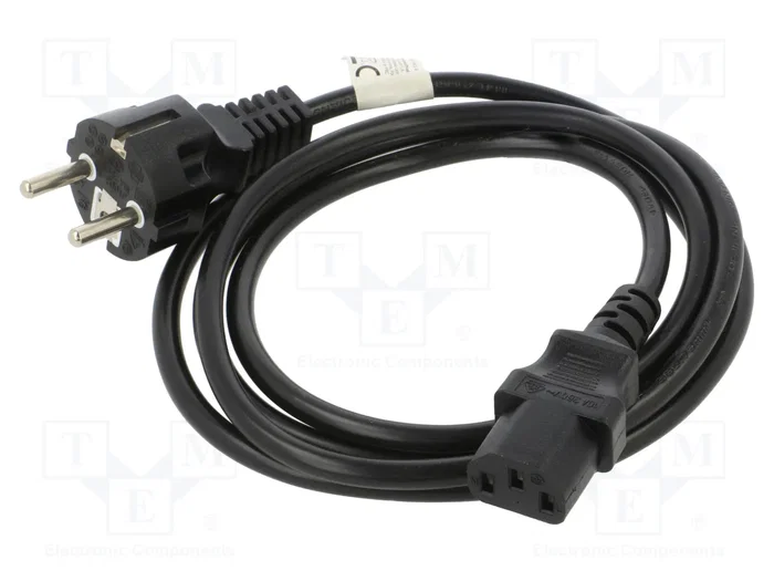 Lanberg Cable de Alimentación CEE 7/7 a C13 1,8 m Negro