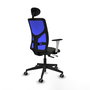 PIQUERAS Y CRESPO Silla de oficina Motilla con mecanismo Sincro/Traslack Azul y Negro