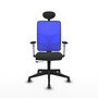 PIQUERAS Y CRESPO Silla de oficina Motilla con mecanismo Sincro/Traslack Azul y Negro