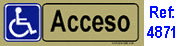 Placa Adhesiva Accesorios Minusválidos PVC 53x165mm Blanco Finstock