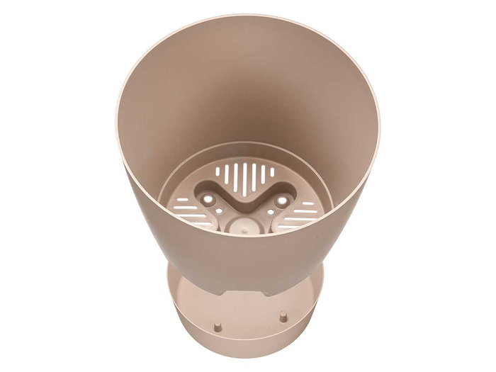 Ibergarden Maceta Redonda Marron 30.5 cm Diametro x 26.5 cm Alto Plastico PP Ideal Jardin Terraza (Set de 12)