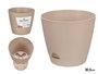 Ibergarden Maceta Redonda Marron 30.5 cm Diametro x 26.5 cm Alto Plastico PP Ideal Jardin Terraza (Set de 12)