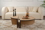 Nordure Mesa de Centro Roble Miel y Negro 90cm x 30cm x 60cm y 85cm x 35cm x 30cm