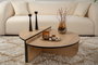 Nordure Mesa de Centro Roble Miel y Negro 90cm x 30cm x 60cm y 85cm x 35cm x 30cm