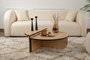 Nordure Mesa de Centro Roble Miel y Negro 90cm x 30cm x 60cm y 85cm x 35cm x 30cm