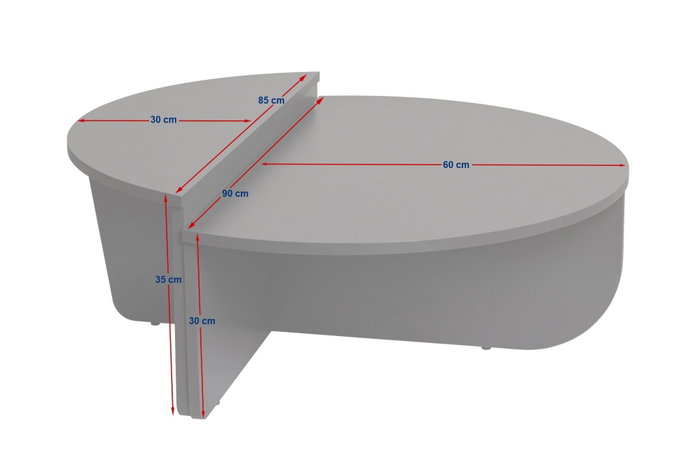 Nordure Mesa de Centro Roble Miel y Negro 90cm x 30cm x 60cm y 85cm x 35cm x 30cm