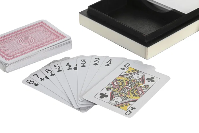 DKD Home Decor Set de 4 piezas en Resina Blanco con Cartas