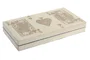 DKD Home Decor Set de 4 piezas en Resina Blanco con Cartas