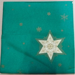 Dunilin Servilleta Glit Star Green 40 cm x 40 cm, Un Solo Uso