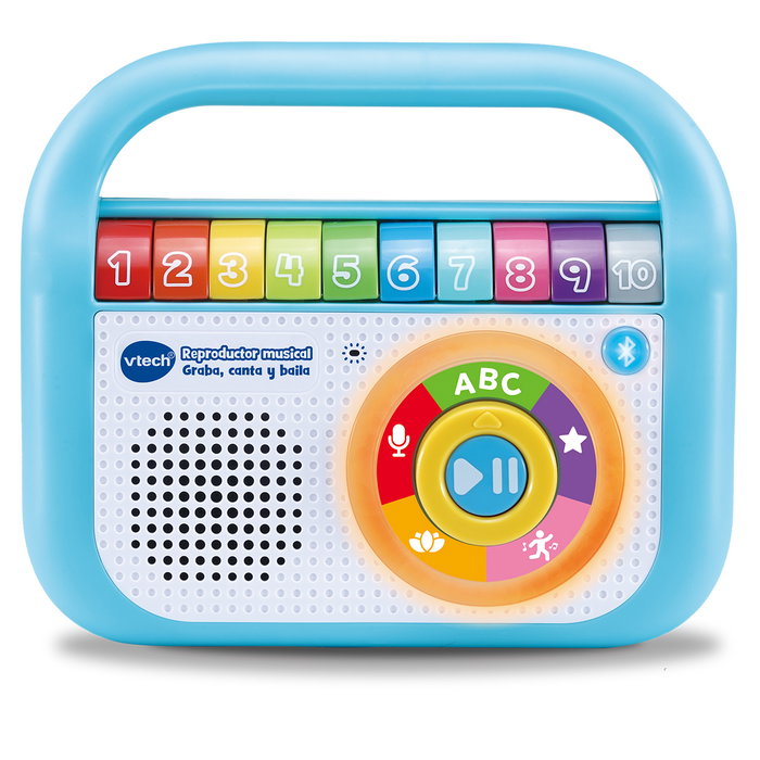 V-Tech Reproductor Musical 80-615522 Graba, Canta Y Baila Conexión Bluetooth Para Niños +18 Meses