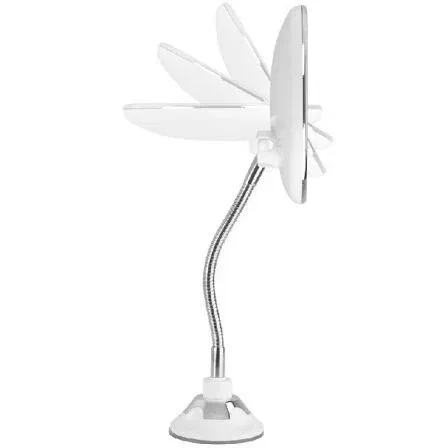 Orbegozo Espejo Cosmético de Pared con Luz LED ESP 1020 Telescópico Ø17cm Aumento 10X