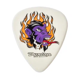 DUNLOP Pack de 36 Púas Graphic Artist Alan Forbes Flame Ape Blanca - 0.60 mm