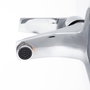 Grifo de lavabo monomando de estilo clásico, acero inoxidable cromado, caño bajo