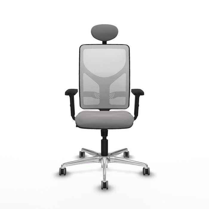 PIQUERAS Y CRESPO Silla de oficina Motilla con mecanismo Sincro, Gris y Blanco