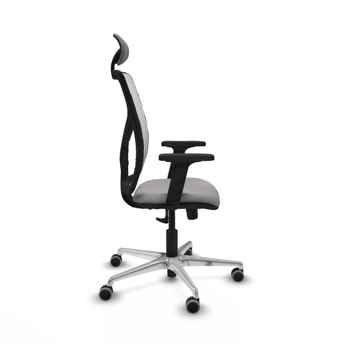 PIQUERAS Y CRESPO Silla de oficina Motilla con mecanismo Sincro, Gris y Blanco