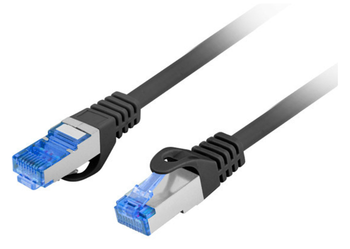 LANBERG Cable de red Cat6a S/FTP LSZH 1m Negro PCF6A-10CC