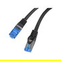 LANBERG Patch Cable LAN PCF6A-10CC, Categoría 6A (Cat6a) S/FTP LSZH CCA 1 Metro, Certificado Fluke, Negro, RJ45 Macho