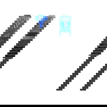 LANBERG Patch Cable LAN PCF6A-10CC, Categoría 6A (Cat6a) S/FTP LSZH CCA 1 Metro, Certificado Fluke, Negro, RJ45 Macho