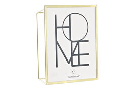 DKD Home Decor Marco de Fotos 15x20 Metal Cristal Dorado
