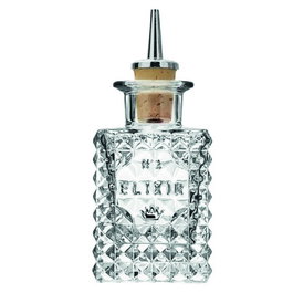 Bormioli Botella Elixir de Vidrio 10 cl, Alto 135 mm, Diámetro 57 mm