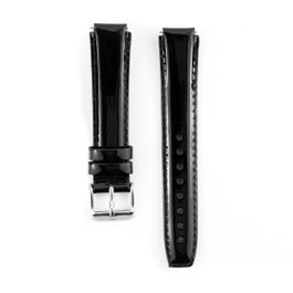 Tommy Hilfiger Correa de Piel Negra con Acabado Charol